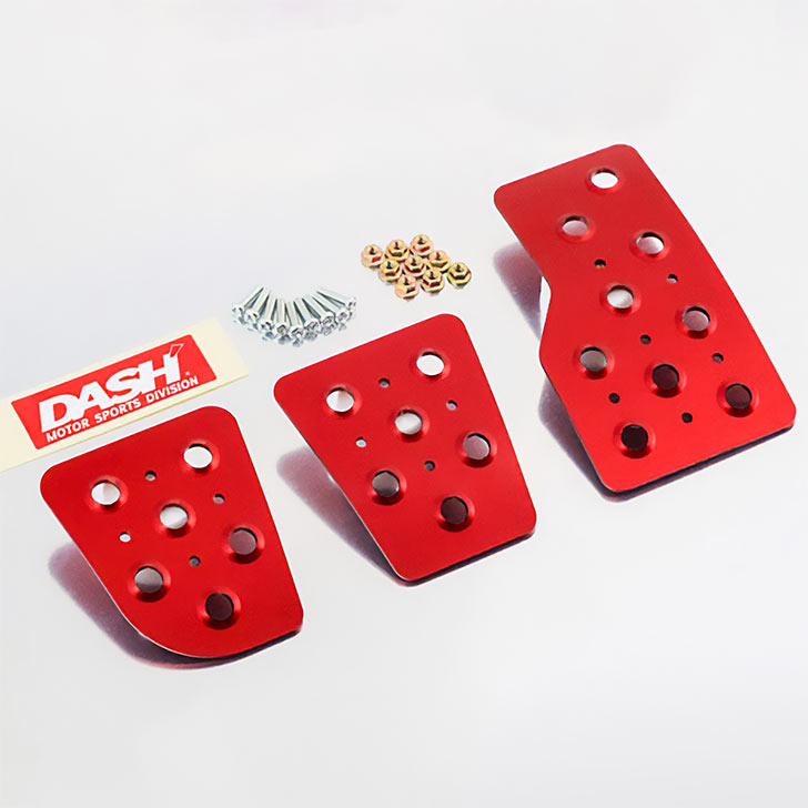 DASH アルミ製 ペダルセット （MT車用） レッド