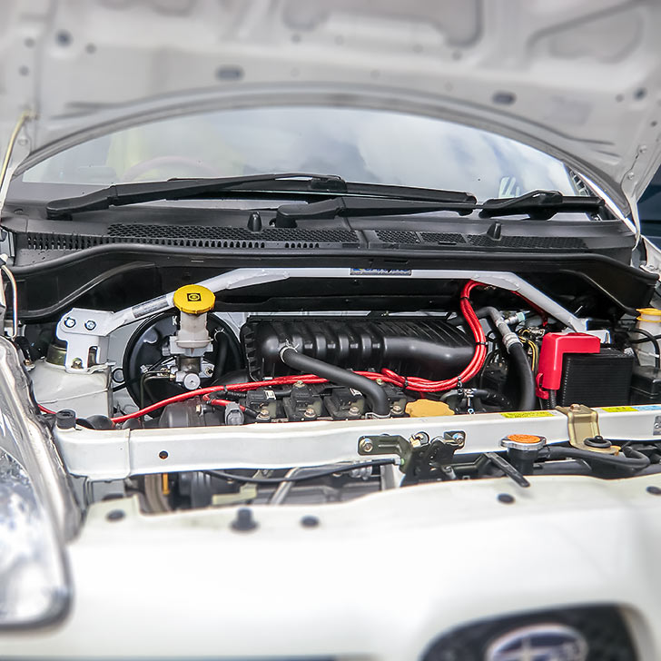 楽天市場 スバル R1 アプライドc R2 アプライドc 補強パーツ ストラットタワーバー スチール フロント タイプd オクヤマ オフィシャル ストア