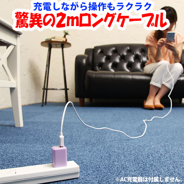 送料無料Lightningケーブルmfi認証品ライトニングケーブル2m2.4AiPhoneX対応通信充電対応ホワイト04LC203W