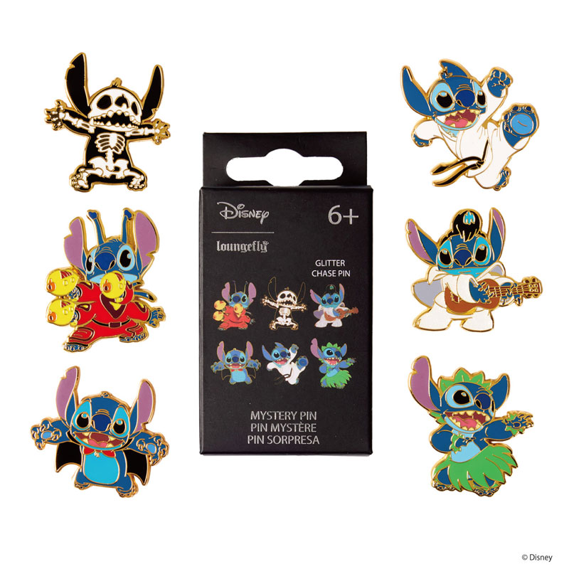 ピンバッチ ラウンジフライ リロ&ステッチ ランダム ボックス ブラインド 正規品 ディズニー 推し活 ハロウィン コレクターズアイテム ディズニーランド ディズニーシー Loungefly 【box】