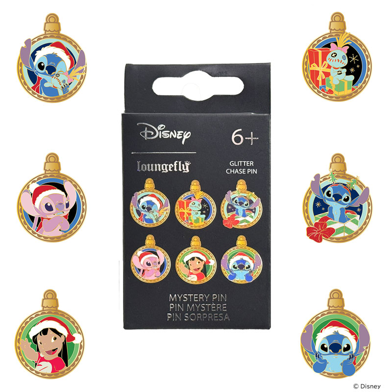ピンバッチ ラウンジフライ クリスマスオーナメント風 リロ&ステッチ ランダム ボックス ブラインド 正規品 ディズニー 推し活 ハロウィン クリスマス コレクターズアイテム ディズニーランド ディズニーシー Loungefly【box】