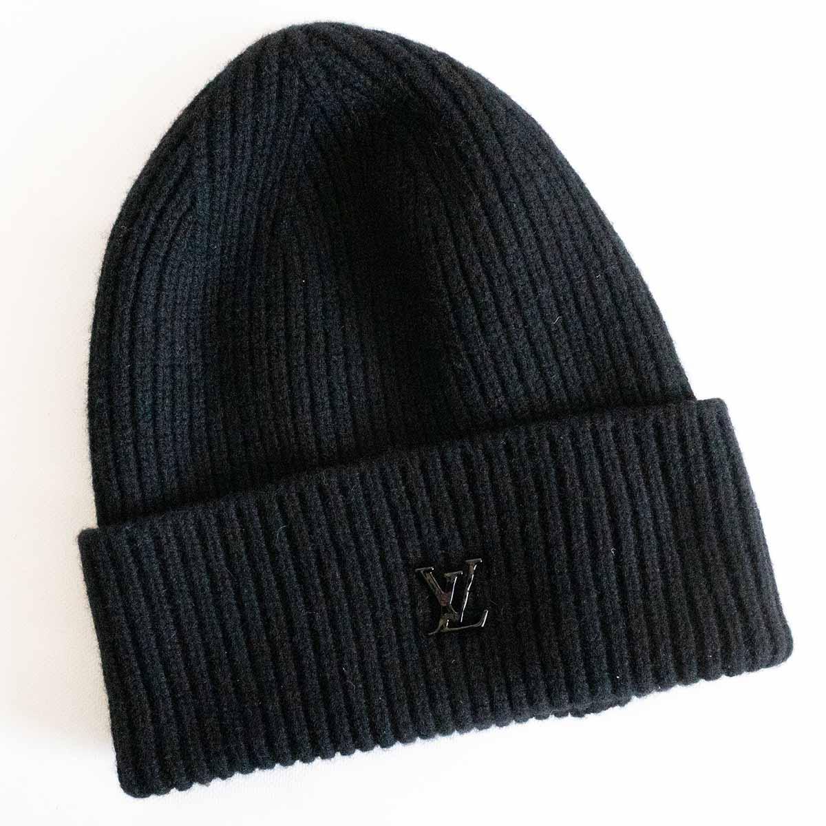 Louis Vuitton 黒 ニット帽 リブ編み 楽天市場】LOUIS VUITTON ルイヴィトンカシミヤニットキャップ