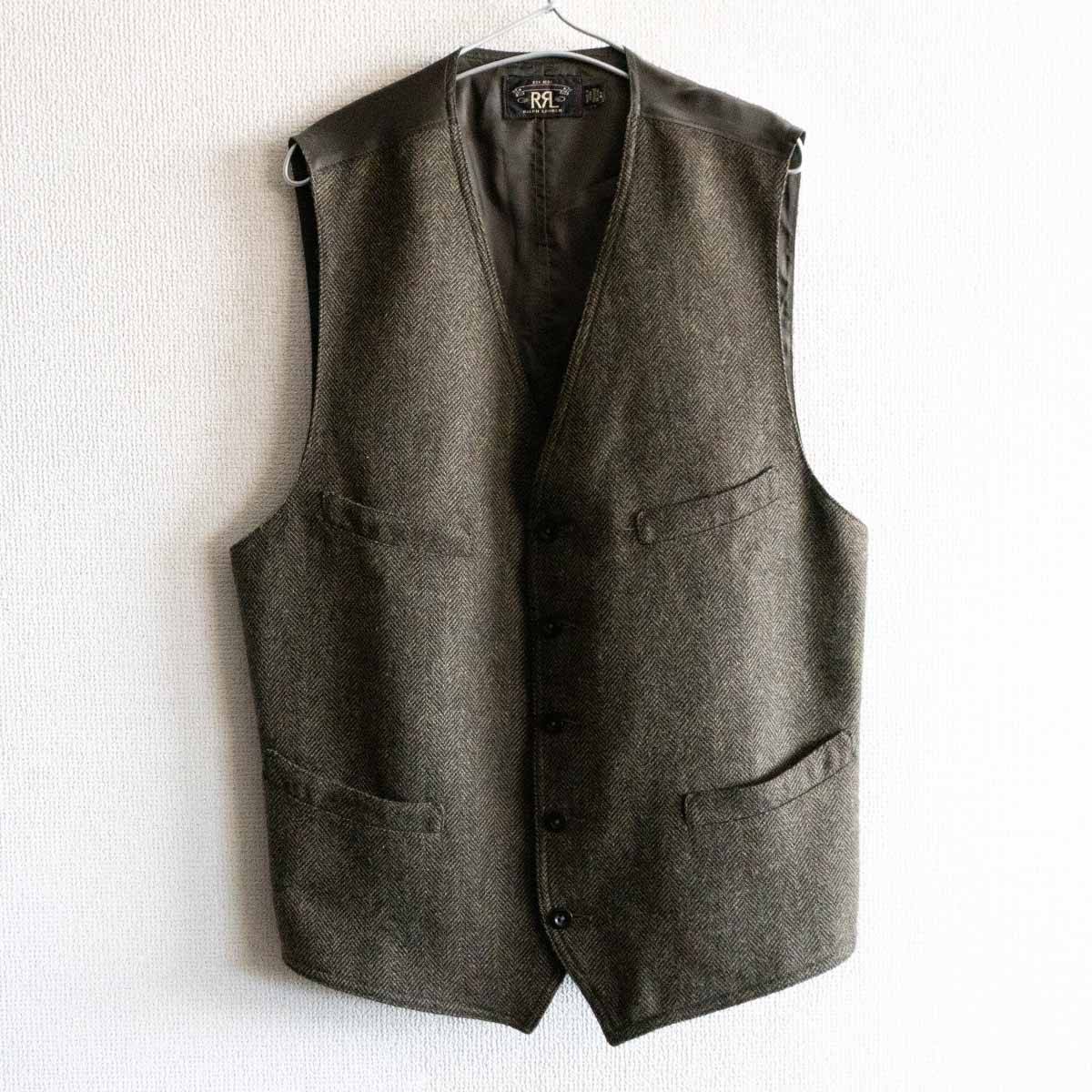 Double RL &Co ダブルアールエル　ベスト　ストライプ　ネイビー　４０ Double RL &Co ダブルアールエル ベスト ストライプ ネイビー