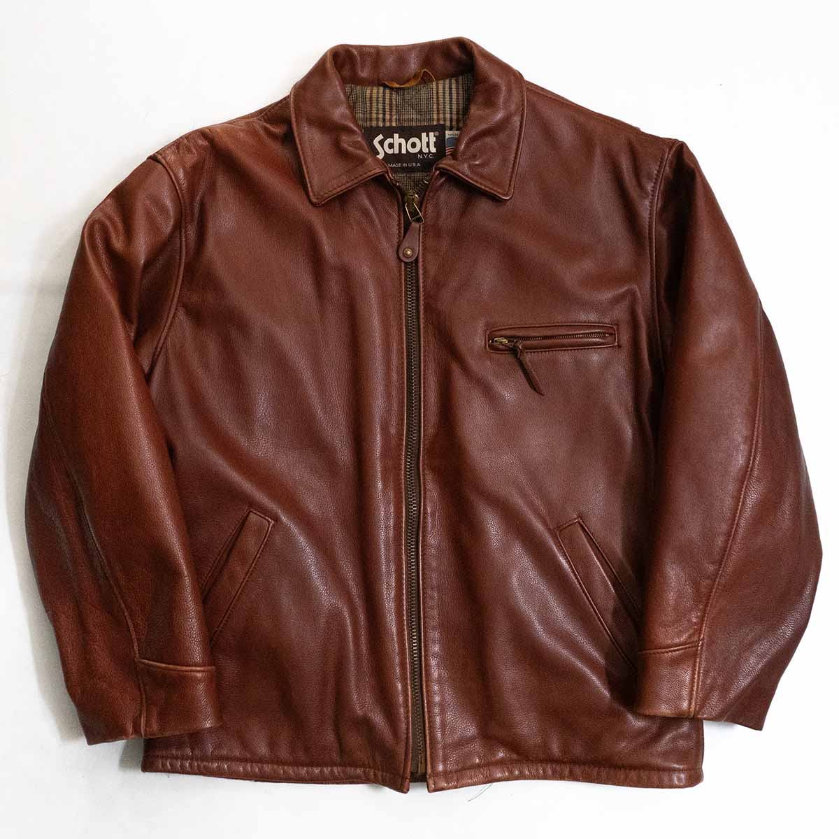 楽天市場】【雰囲気抜群/ビッグサイズ】SCHOTT【184SM/type G-1 レザー