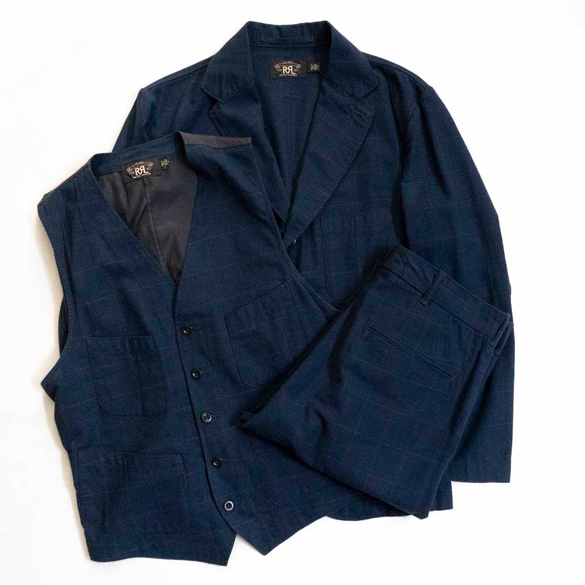 RRL インディゴ コットン モールスキン Pコート M RRL インディゴ コットン モールスキン Pコート M ジャケット