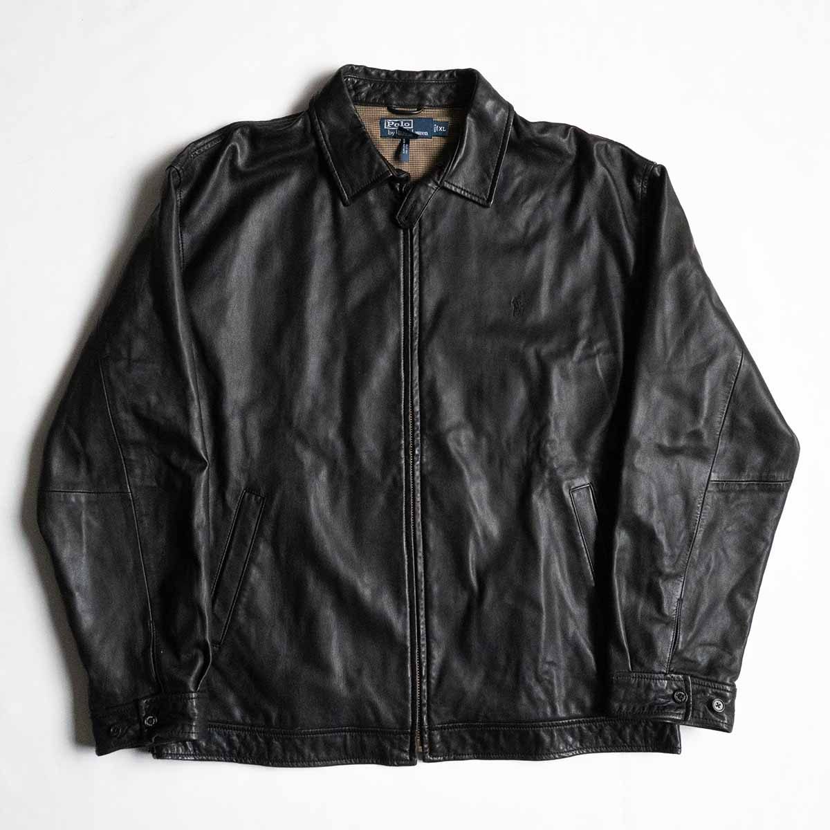 新品未使用　Ralph Lauren ブラックレザーダブルライダース 楽天市場】ダブルライダース（ブランドラルフローレン