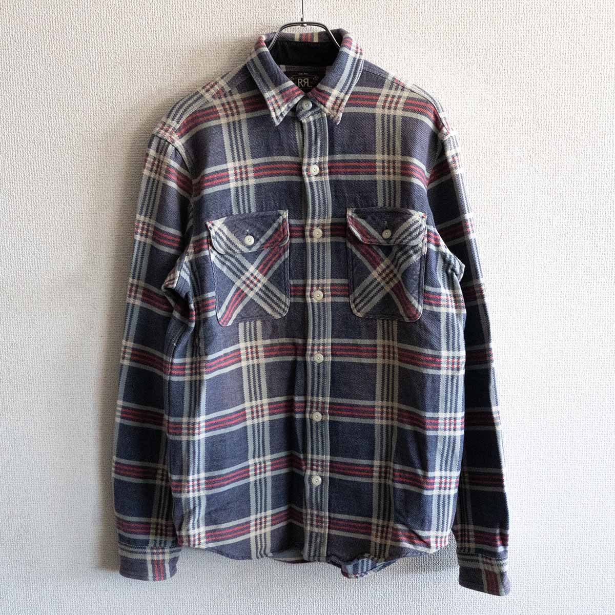 RRL 黒白チェックネルシャツ 長袖　ロンハーマン別注　　サイズＬ RRL 黒白チェックネルシャツ 長袖 ロンハーマン別注 サイズL