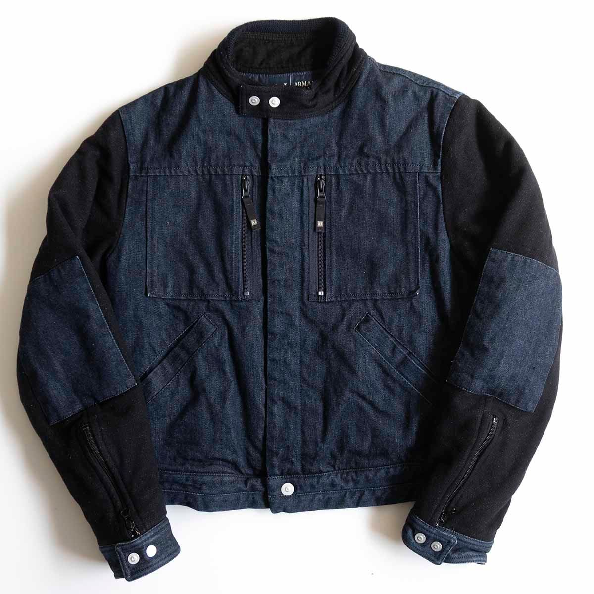ARMANI JEANS ブルゾン 中綿 ナイロン ライダースジャケット 50 ARMANI JEANS ブルゾン 中綿 ナイロン ライダースジャケット 50