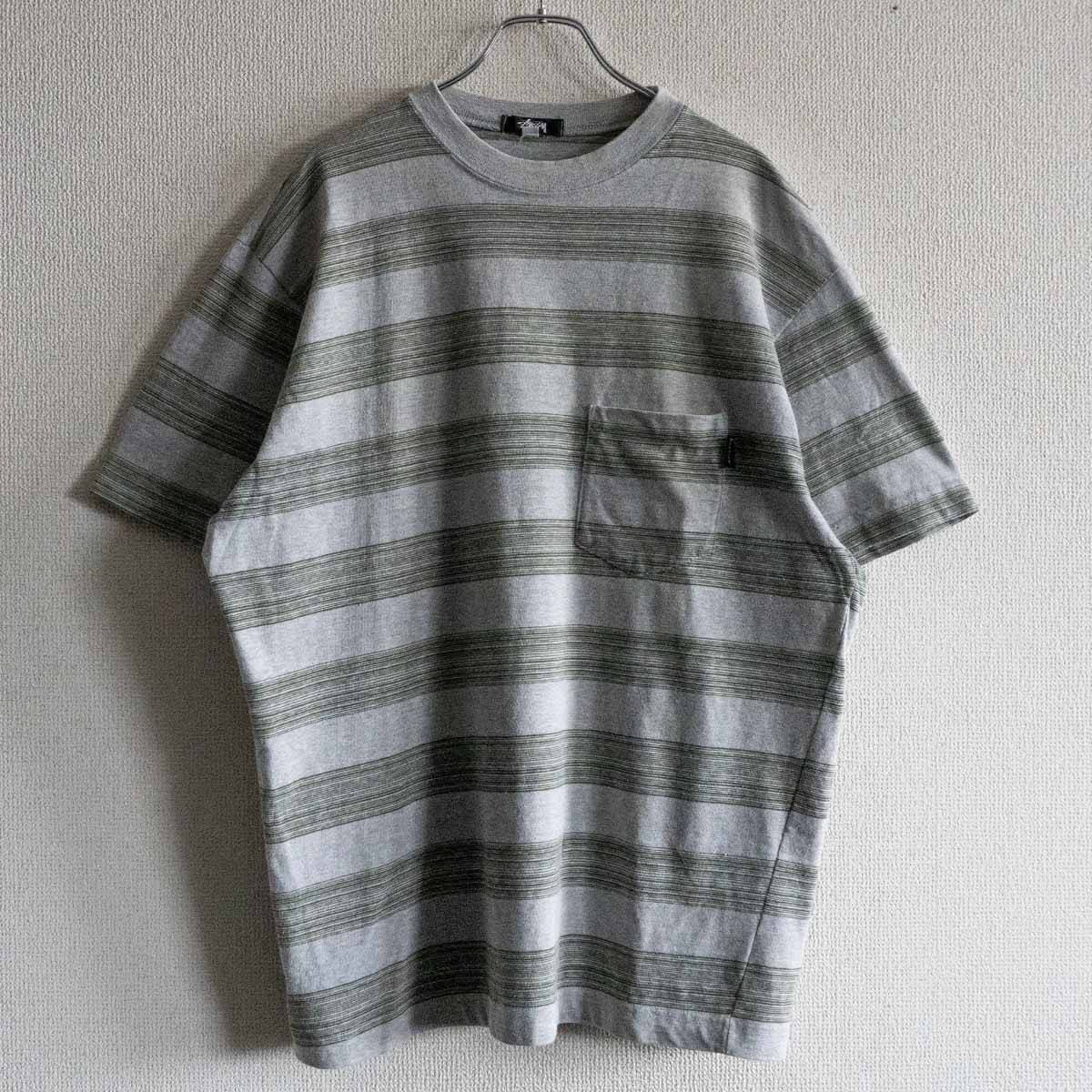 楽天市場】OZ製 80s STUSSY Border Pocket S/S Tee 黒 M OLD