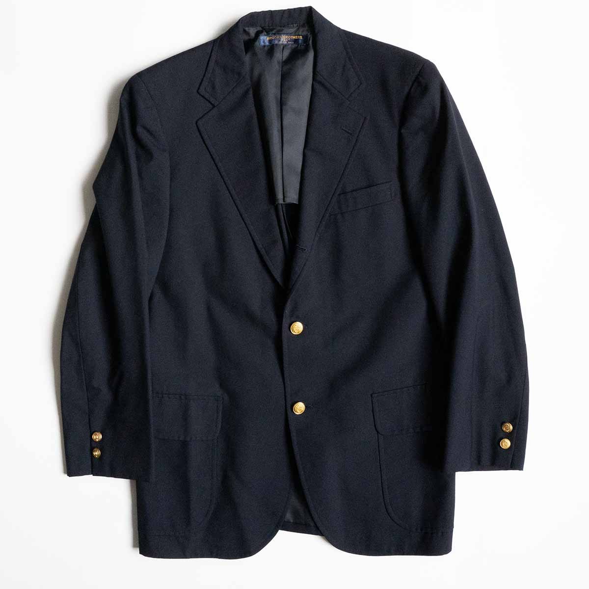 美品　ブルックスブラザーズ　(カノコ地)ブレザー　紺色　(40R) 美品 ブルックスブラザーズ (カノコ地)ブレザー 紺色 (40R