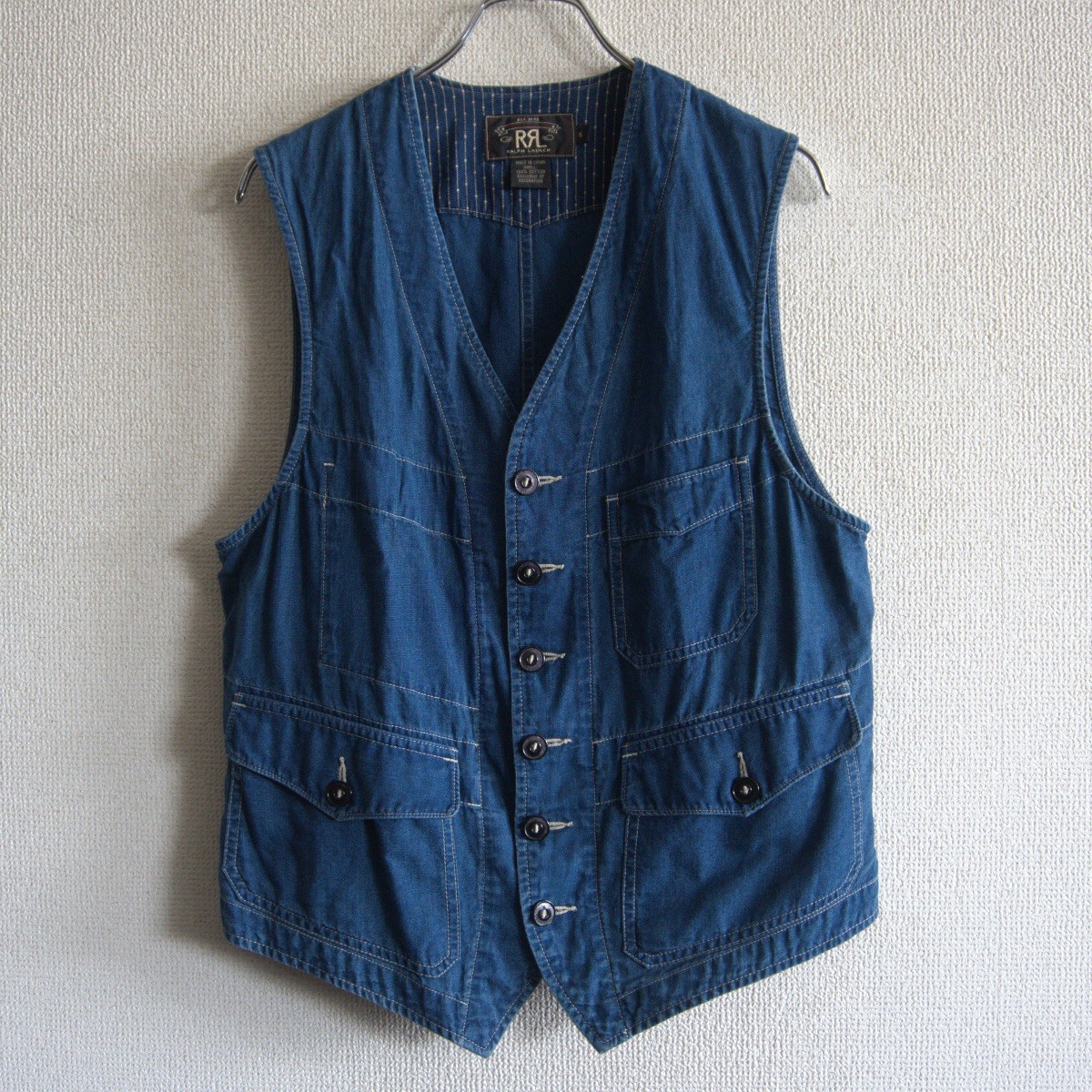 楽天市場】【未使用品】RRL 【JASPE VEST】L ストライプ ベスト ダブル 楽天市場】【未使用品】RRL 【JASPE VEST】L ストライプ ベスト ダブル