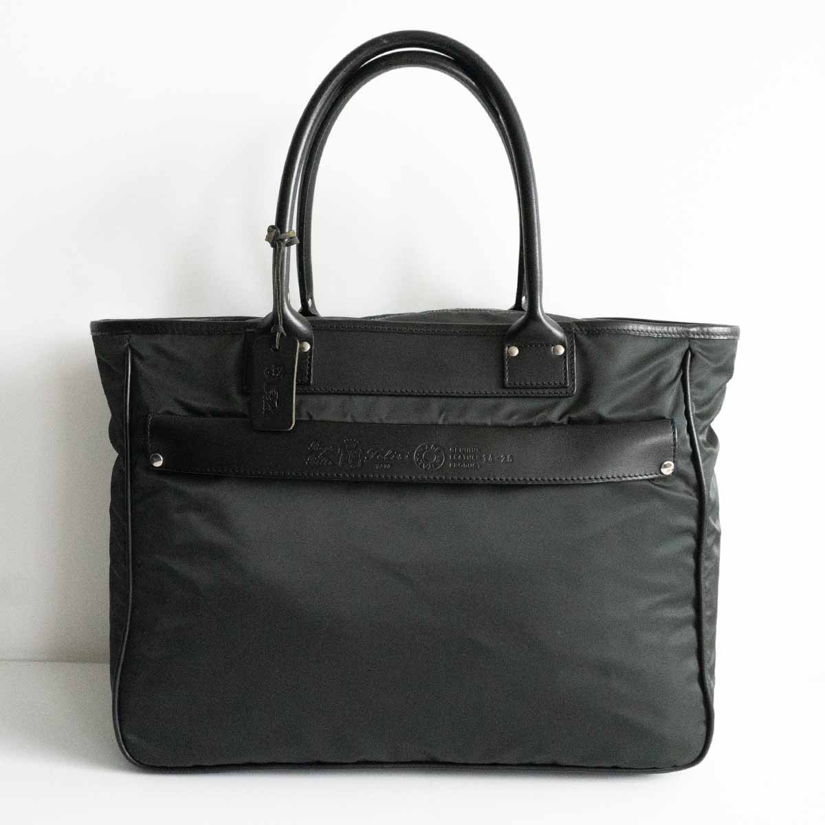 【美品】フェリージ ナイロン×レザー トートバッグ 19-23 ブラック Felisi フェリージ トートバッグ 19/23/DS メンズ レディース