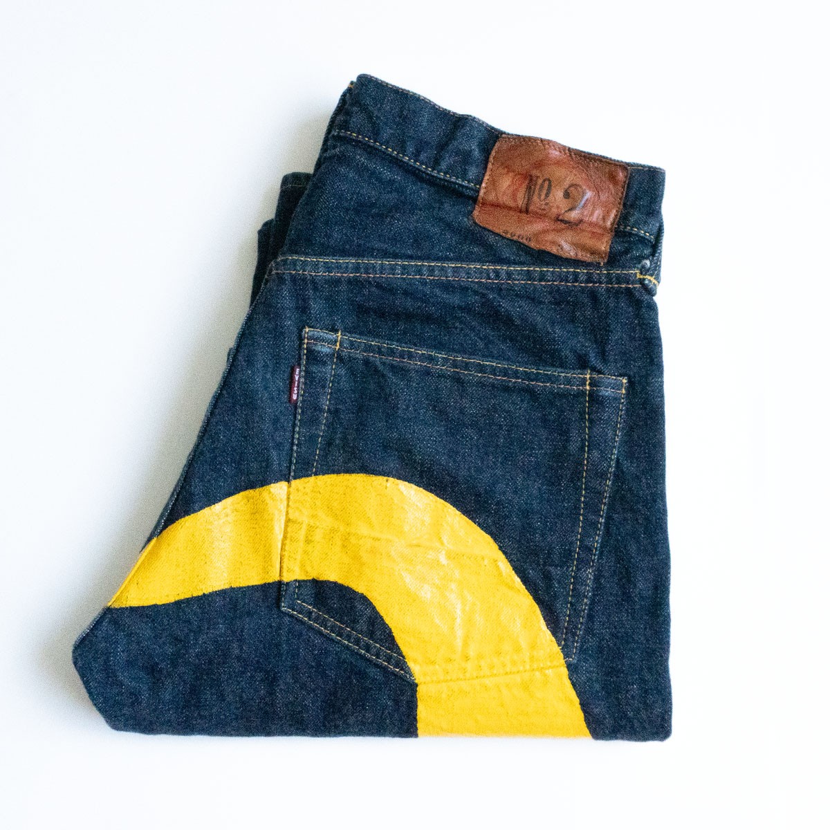 evisu つなぎ 大黒カモメ エヴィス 44 EVISU No.2 2001 W34×35ホワイト大黒 ビックカモメ （1円【良品