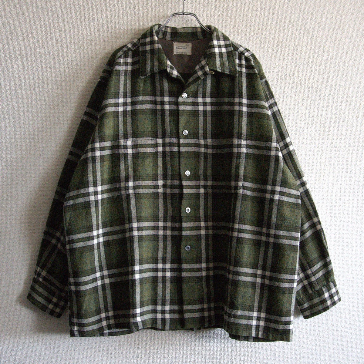 た*ん様 60s PENNY'S TOWNCRAFT ヴィンテージ チェックシャ 60s penny's towncraftネルシャツチェック古着オンブレM