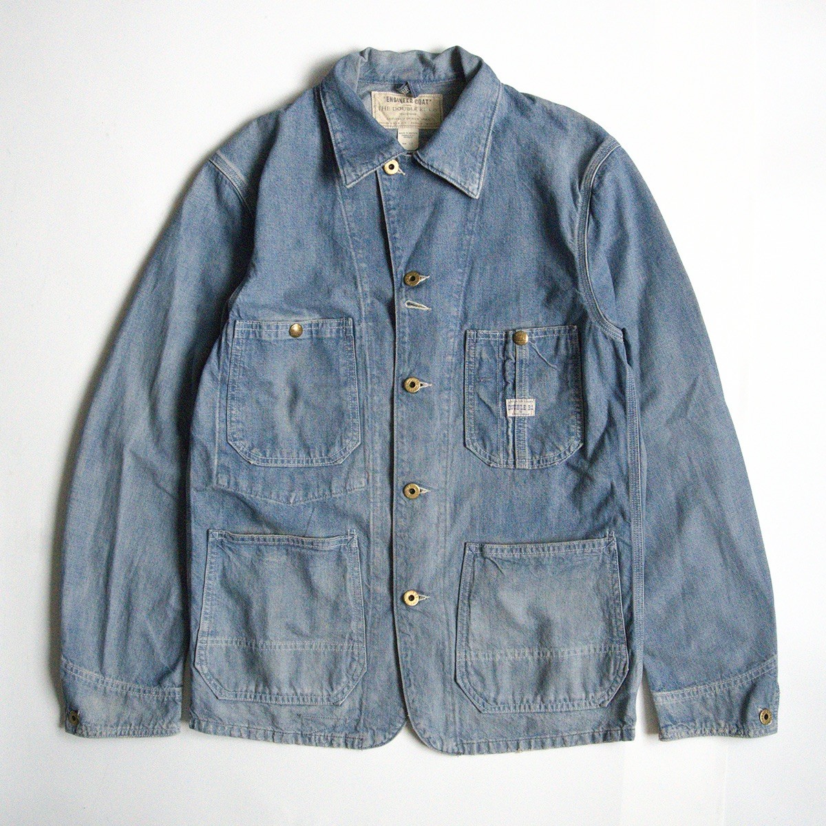 極美品　RRL ヘリンボーン カバーオール ヴィンテージ加工 トロピカル柄 極美品 RRL ヘリンボーン カバーオール ヴィンテージ加工
