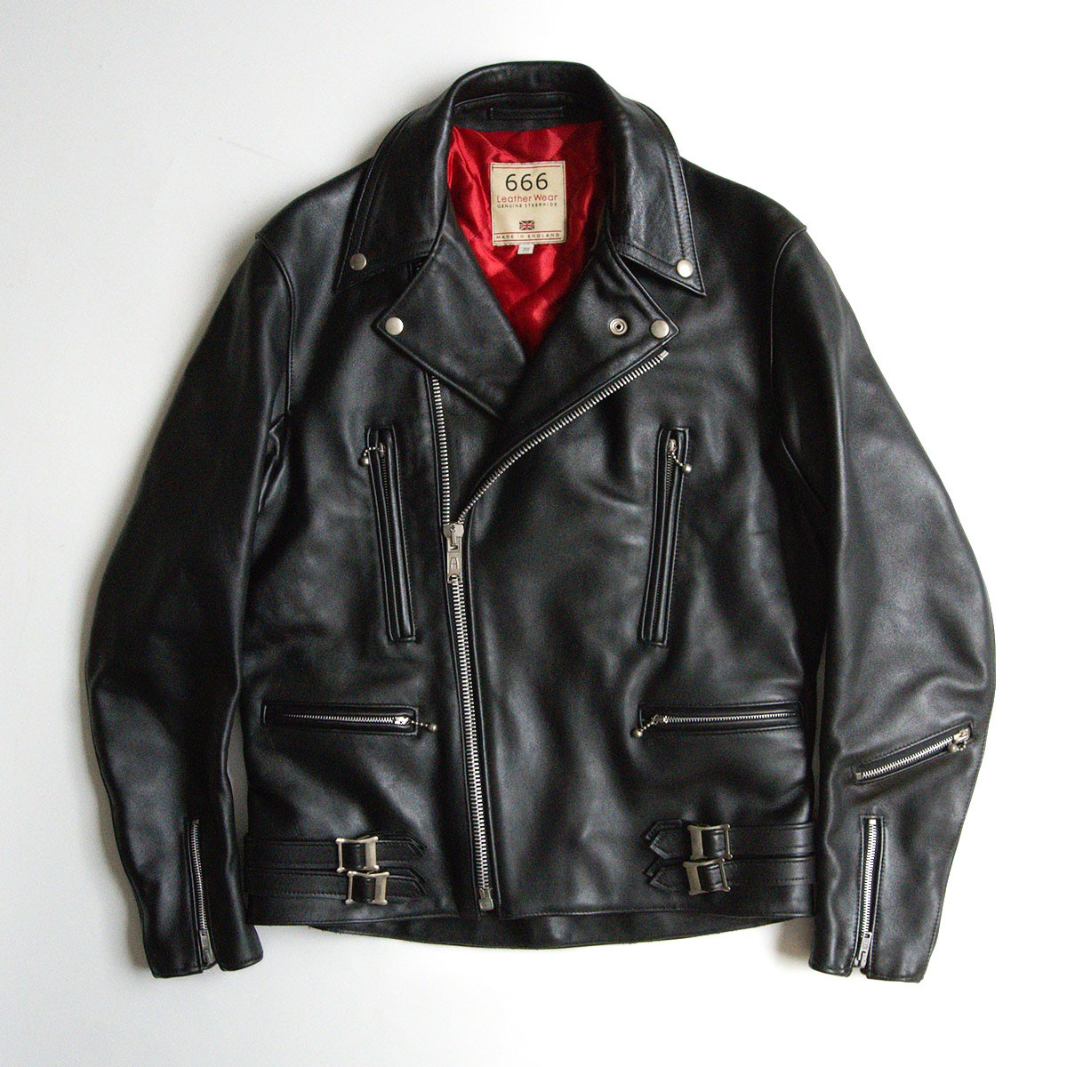 666 トリプルシックス シングルライダース LJM-17TF 36 美品 LJM-17TF タイトフィット シングル ライダースジャケット｜『666