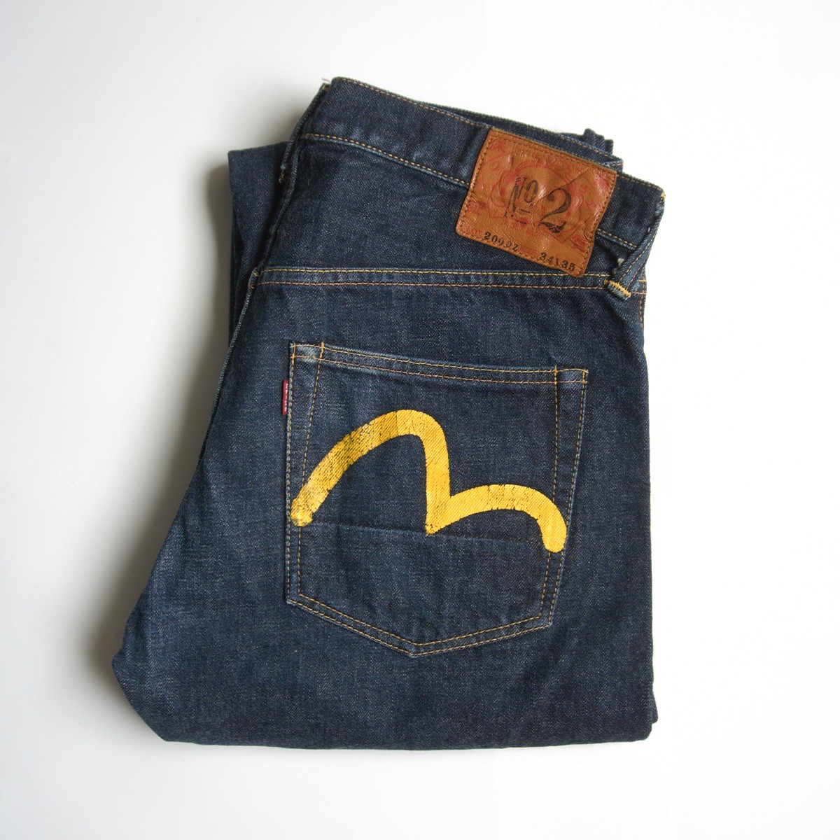 【美品】EVISU　エヴィス　カモメペイントデニムパンツ　32インチ EVISU(エヴィス) カモメデニムパンツ インディゴ サイズ 32×35