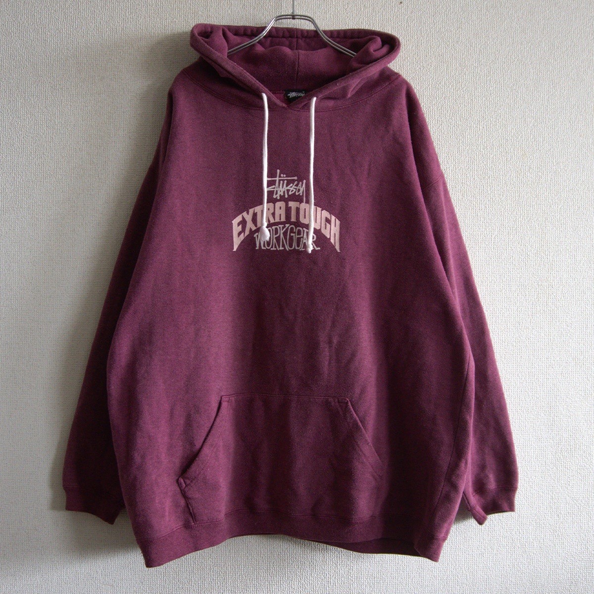 90s OLD STUSSY ドラゴンパーカー 美品 90's USA製 ドラゴンパーカー L グレー old stussy 龍 スウェット