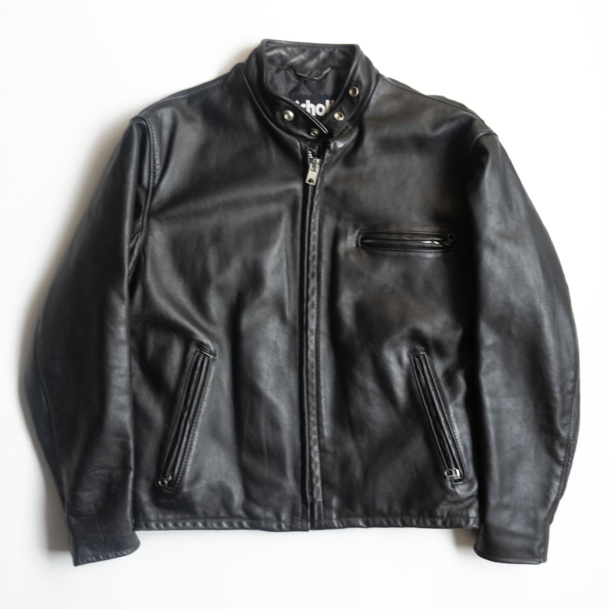 現行/美品✨【米国製】schott シングルライダース 38サイズ 641 Schott N.Y.C 大きいサイズ ショット シングルライダース 641