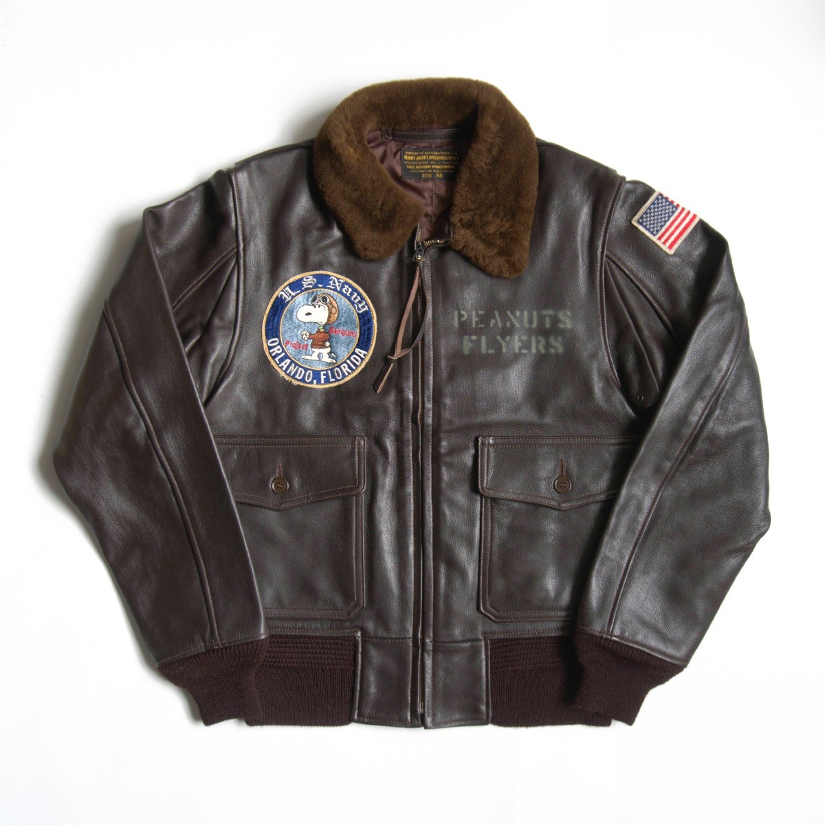 美品　バズリクソンズ　スヌーピー MA-1 フライトジャケット BUZZ RICKSON'S バズリクソンズ スヌーピー SNOOPY G-1 アウター