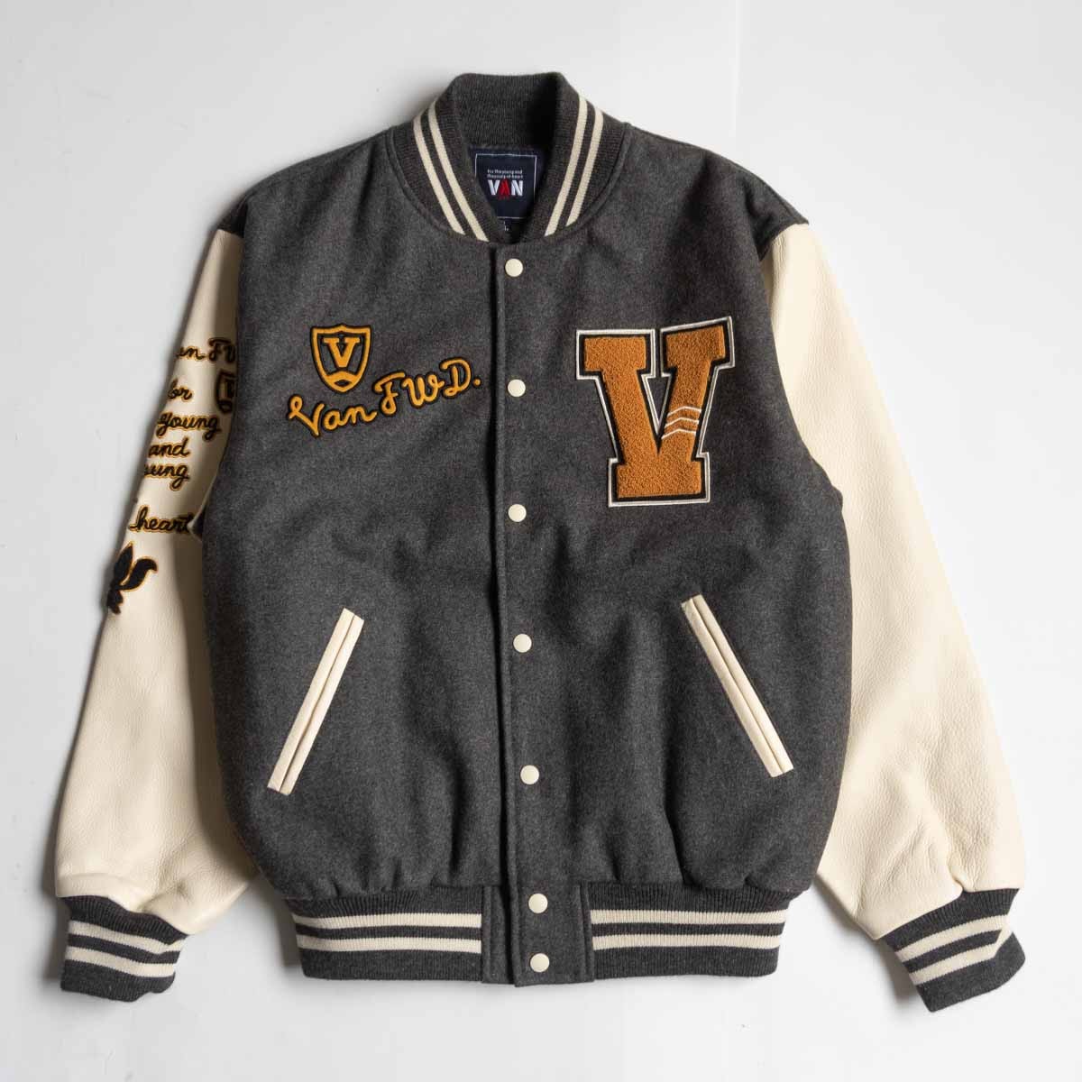 楽天市場】【美品】Kent in TRADITION×VAN JAC【袖レザー スタジャン