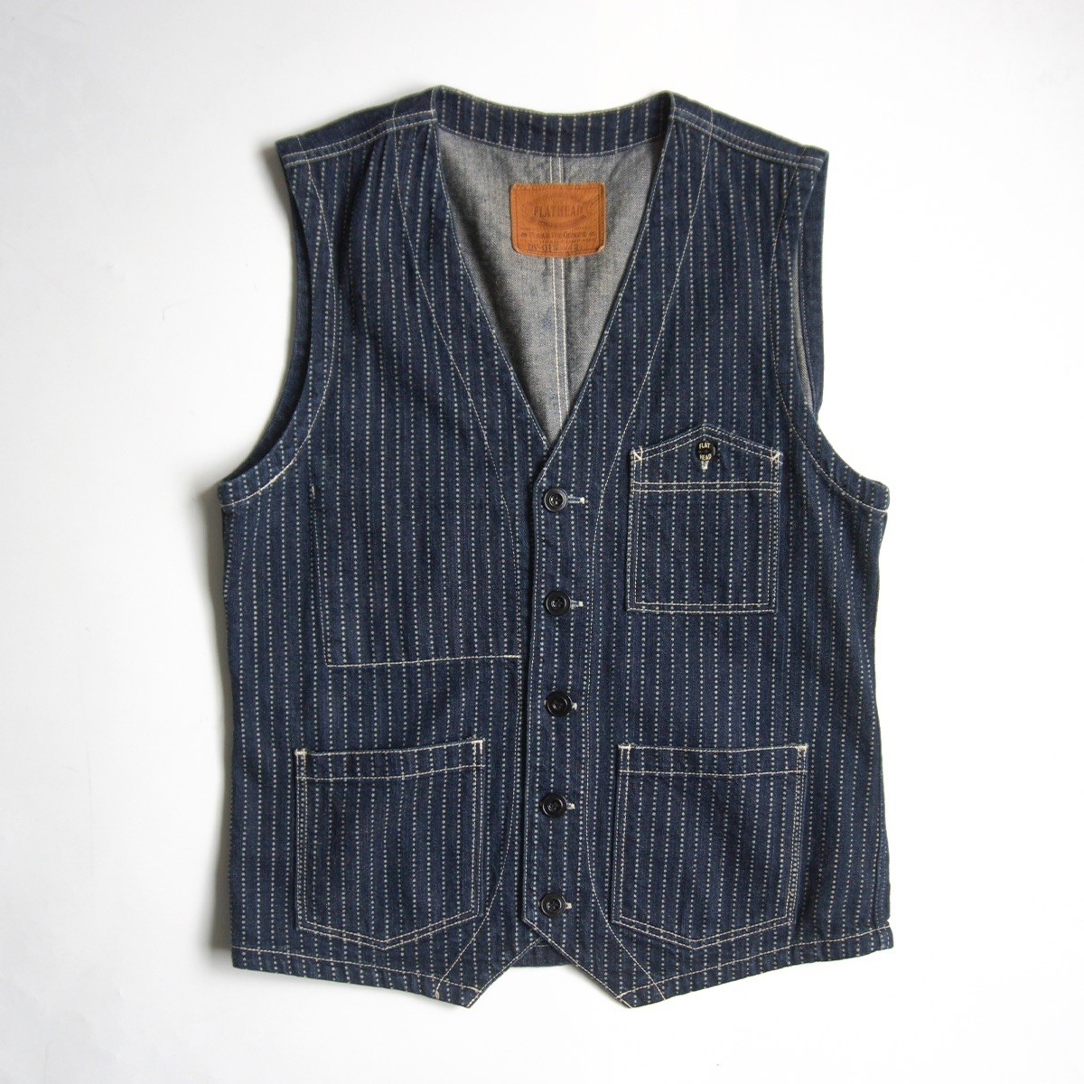 楽天市場】THE FLAT HEAD(フラットヘッド)ウォバッシュデニムベスト