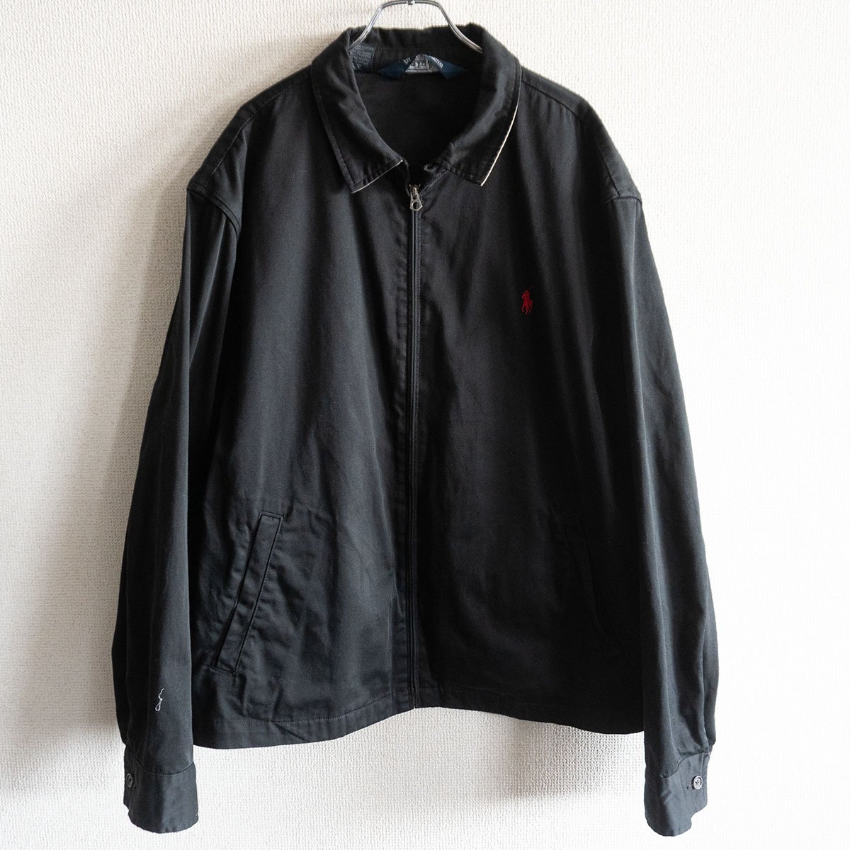 Polo by Ralph Lauren ブラックスイングトップ M 90s Polo Ralph Lauren Black Denim Drizzler Jacket 黒 L ポロラルフ