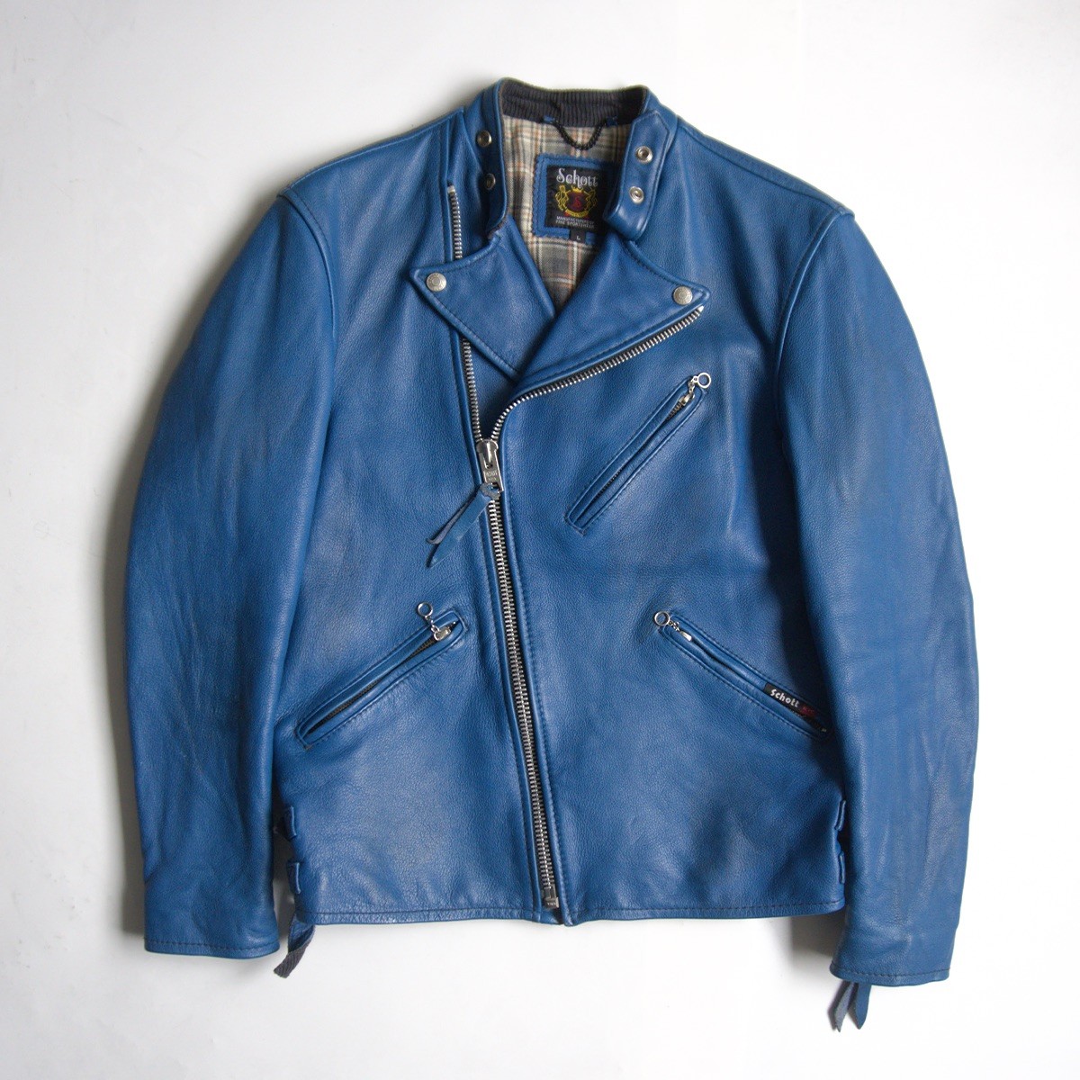 楽天市場】【美品/100周年記念モデル】SCHOTT【レザースタジャン】L