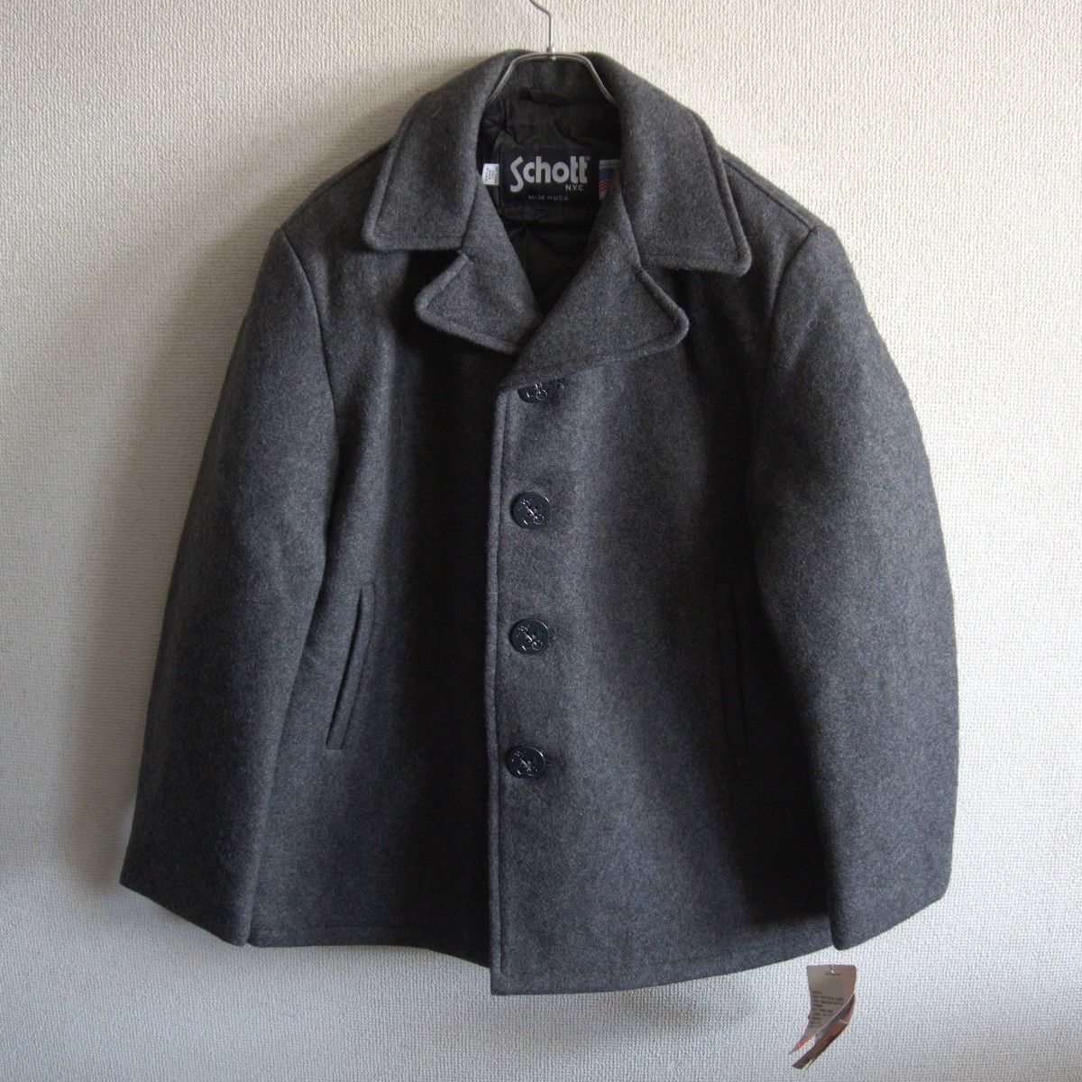 楽天市場】schott （ショット） ウールシングルPコート メンズ