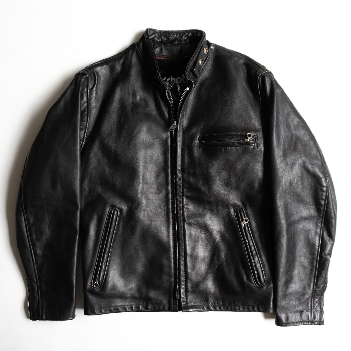 楽天市場】【美品】SCHOTT【641E/シングルライダースジャケット】42