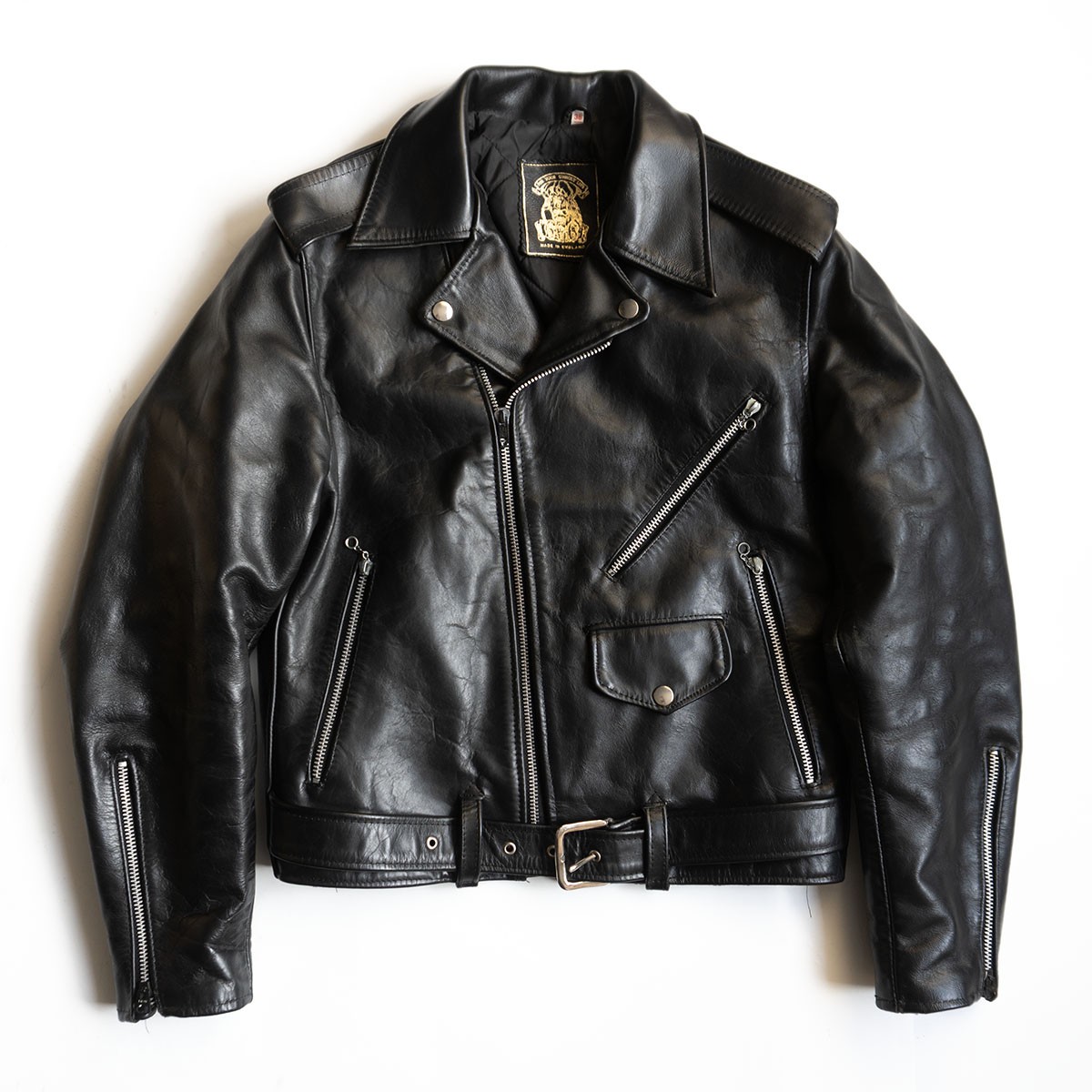 666 トリプルシックス 38 ダブルライダース 白 Triple Six レザー ダブルライダースジャケット 38 666 トリプル