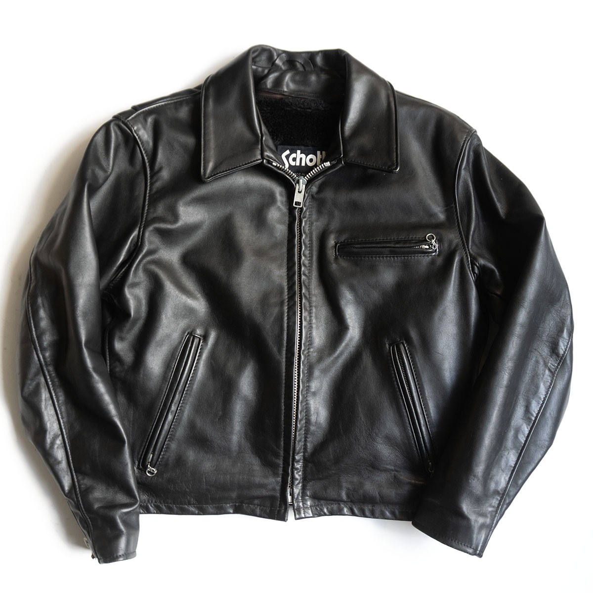 楽天市場】【美品】SCHOTT【641E/シングルライダースジャケット】42
