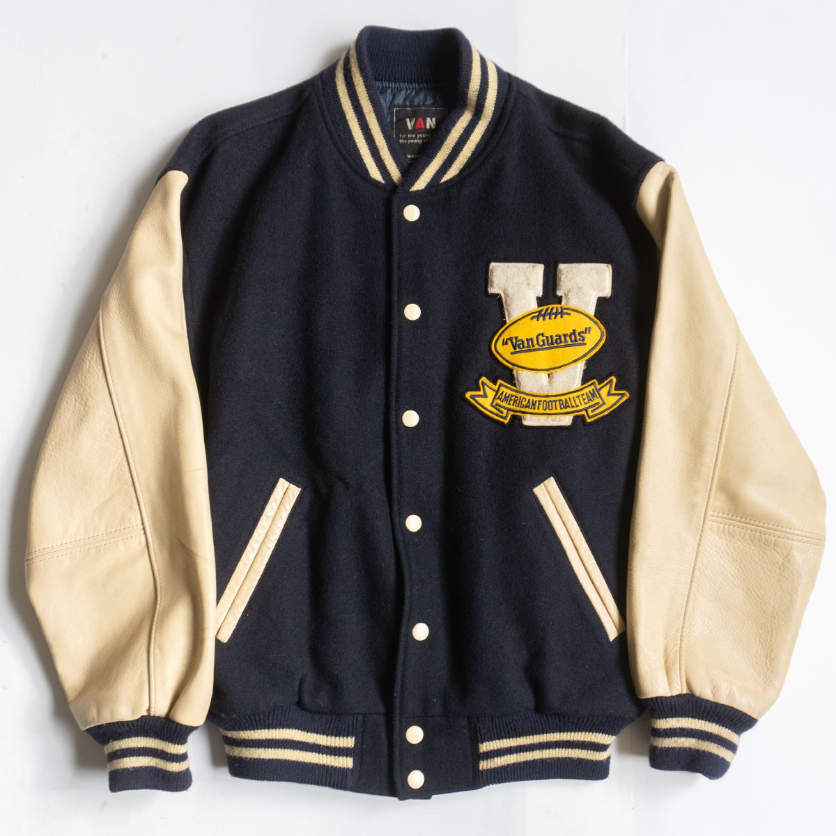 楽天市場】【美品】Kent in TRADITION×VAN JAC【袖レザー スタジャン