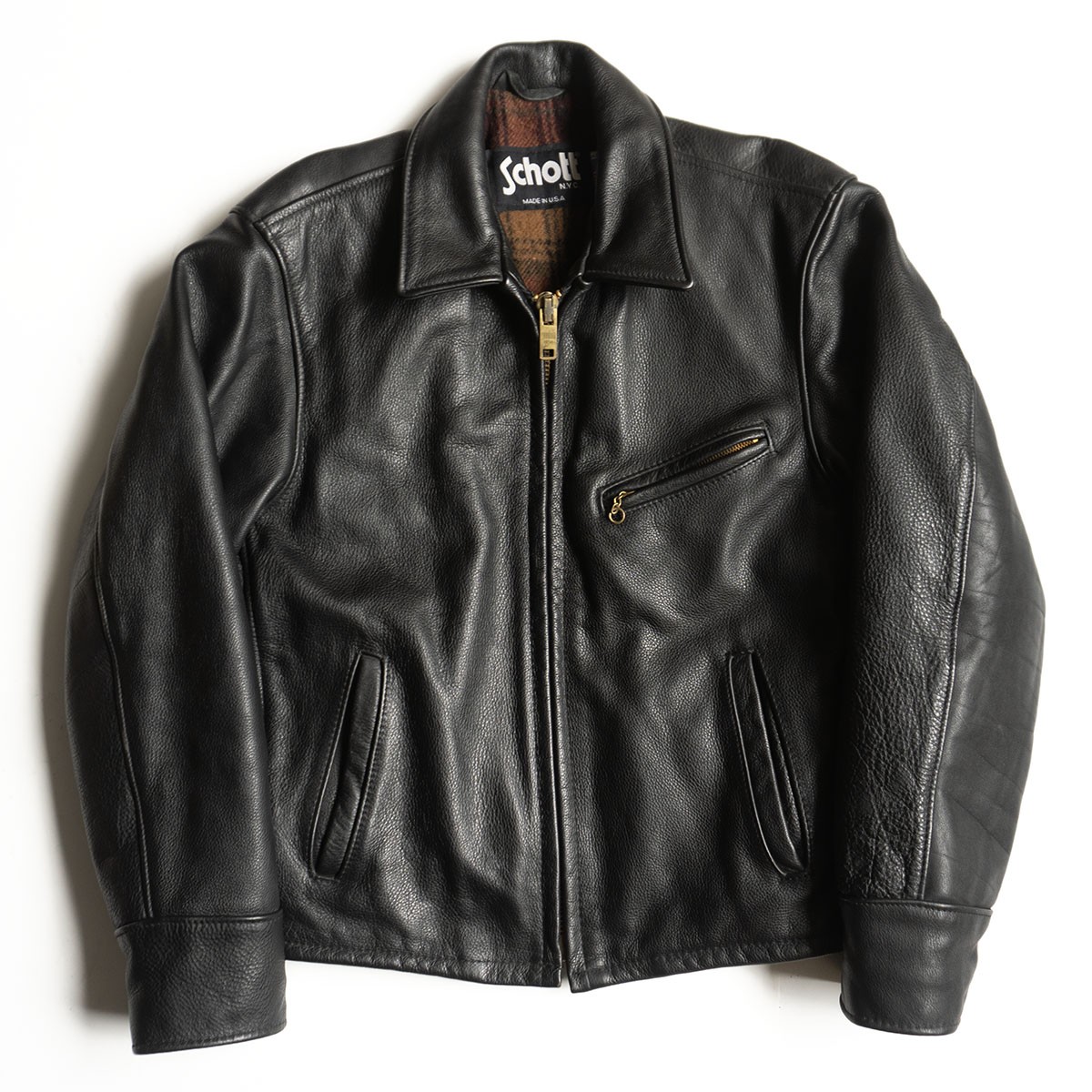 楽天市場】【美品】SCHOTT【641E/シングルライダースジャケット】42