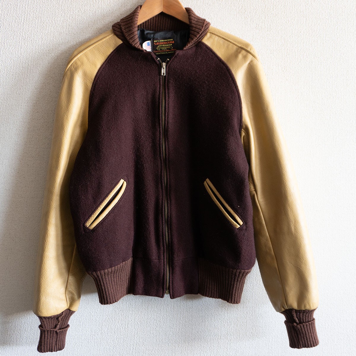 SKOOKUM スタジャン　本革　アメリカ製 楽天市場】別注 SKOOKUM ヌバックレザー スタジャン 36 カーコート