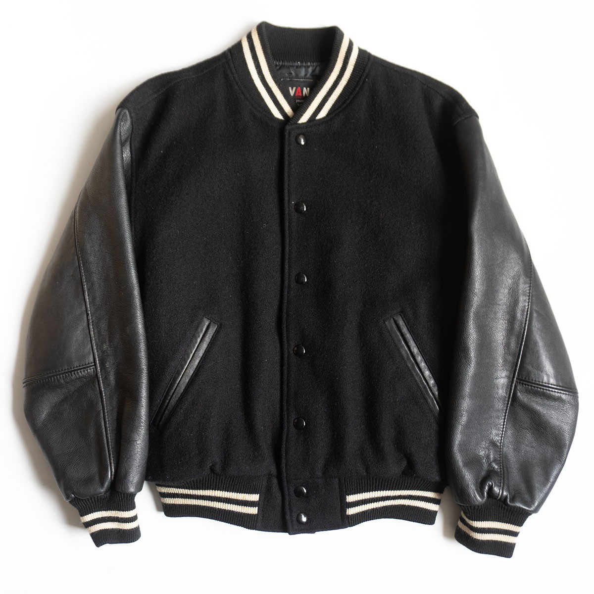 楽天市場】【雰囲気抜群】VAN JAC【袖レザー スタジャン】 ヴァン