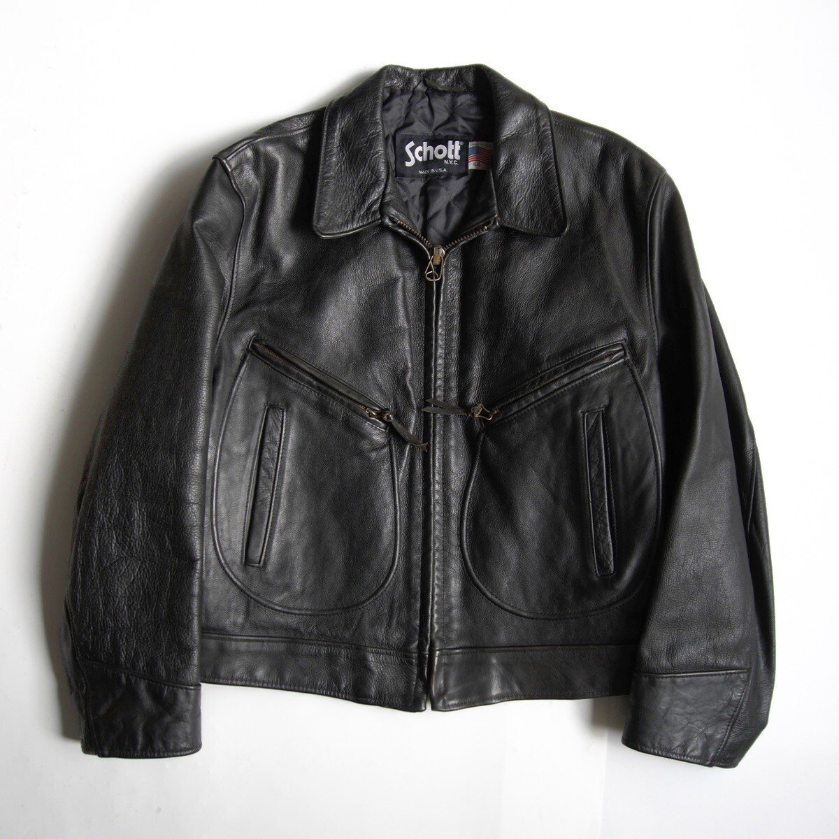 楽天市場】【美品/100周年記念モデル】SCHOTT【レザースタジャン】L