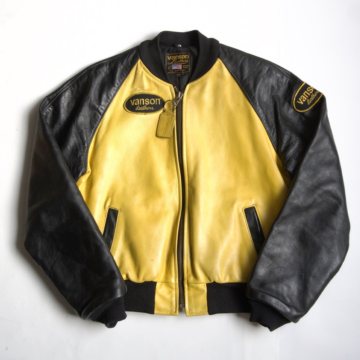楽天市場】【雰囲気抜群】VAN JAC【袖レザー スタジャン】 ヴァン