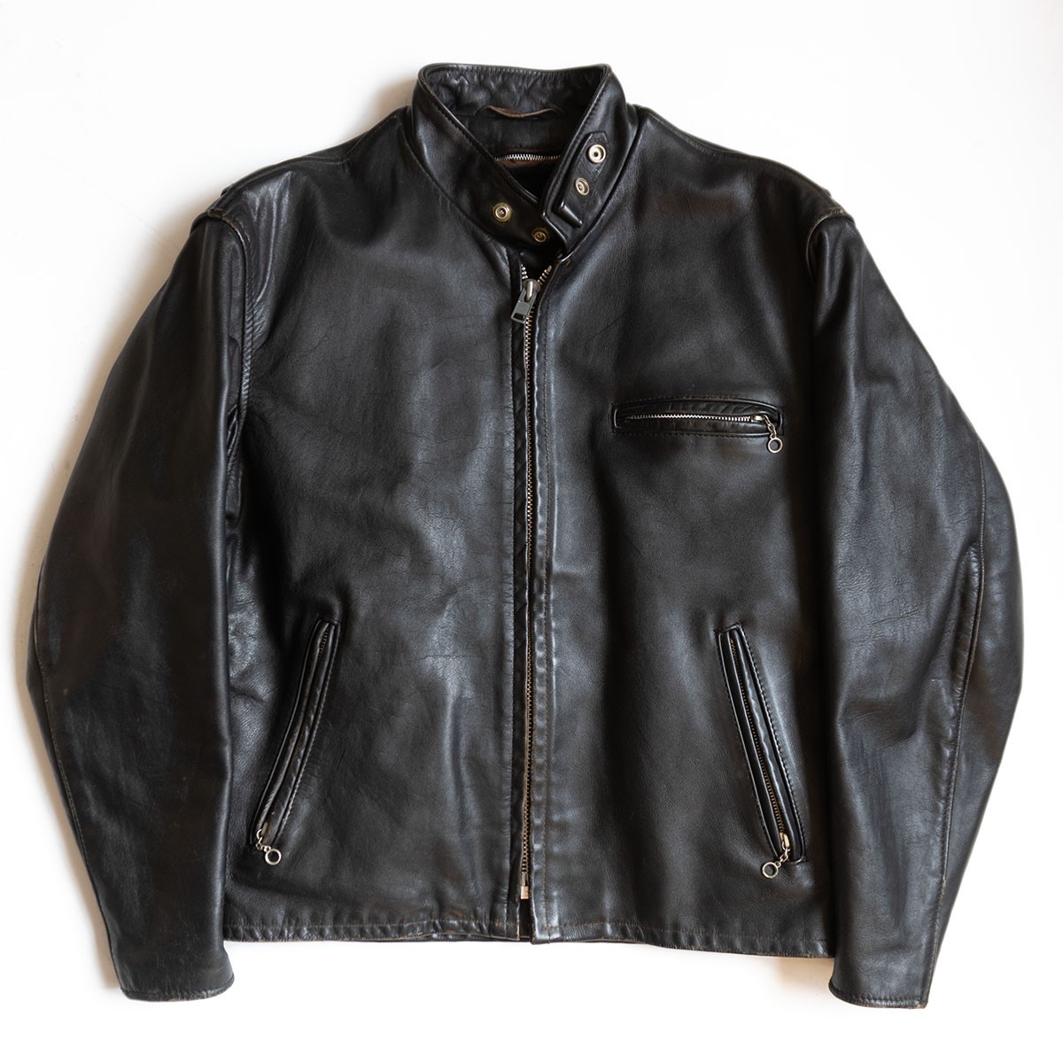 楽天市場】【美品】SCHOTT【641/シングルライダースジャケット】44