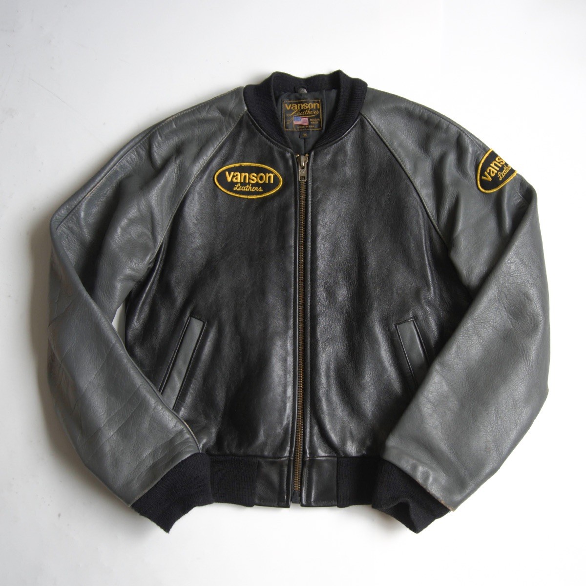 楽天市場】【雰囲気抜群】VAN JAC【袖レザー スタジャン】 ヴァン