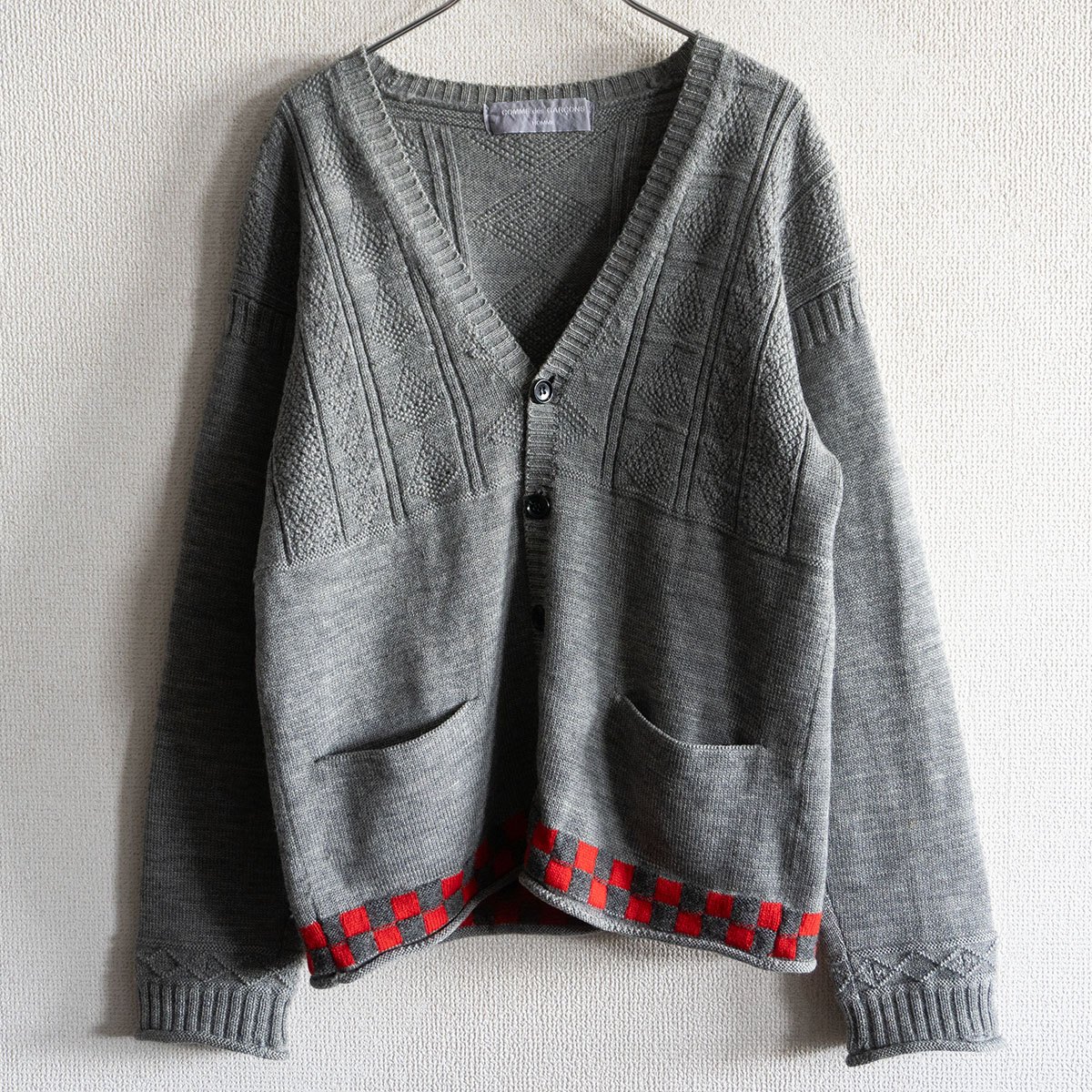 【AD2000/アーカイブ】COMME des GARCONS HOMME 【00S ウールカーディガン】 コムデギャルソンオム 25120520｜OLD BOY SHOP 16,632円
