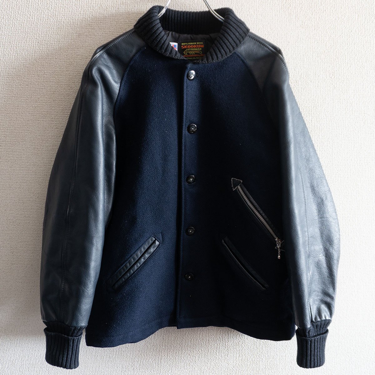 楽天市場】SKOOKUM スクーカム スタジャン SKOOKUM 袖革スタジャン