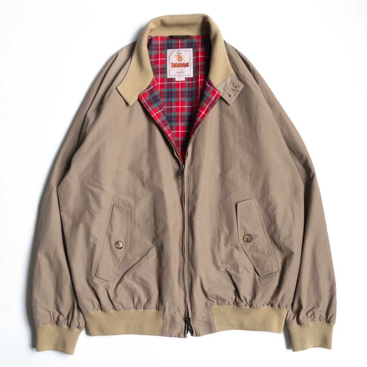 【美品/ビッグサイズ】 BARACUTA 【G9 スウィングトップ ハリントンジャケット】 50 バラクータ タン イングランド製 26010147
