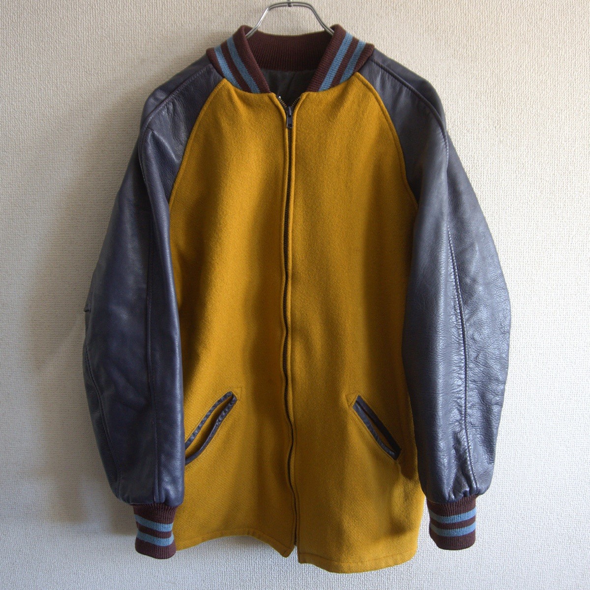 SKOOKUM スクーカム　スタジャン USA製　 マスタード　レザー　L 楽天市場】SKOOKUM スクーカム スタジャン SKOOKUM 袖革スタジャン
