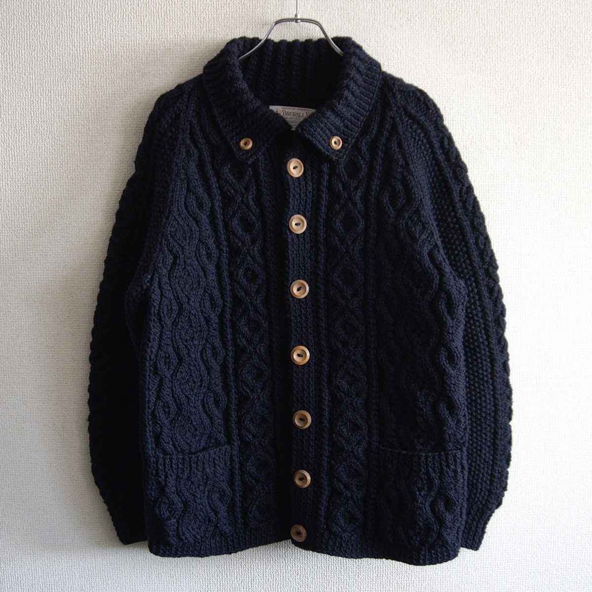 インバーアラン SHIPS別注 カーディガン ケーブル編 ウール 英国製 ベルト インバーアラン SHIPS別注 カーディガン ケーブル編 ウール 英国製