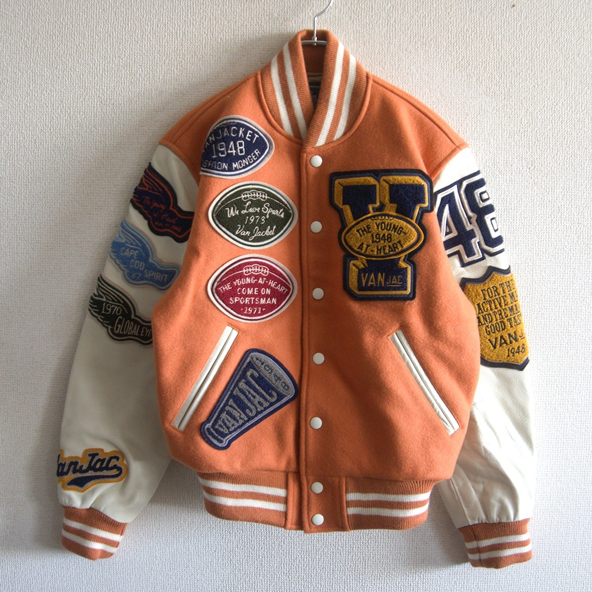 楽天市場】VAN ヴァン ジャケット サイズ:L 80s ワッペン付き 袖レザー