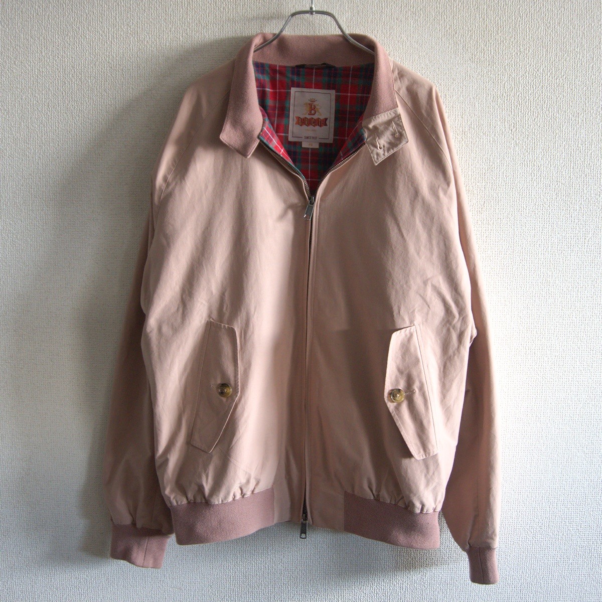 【美品/ビッグサイズ】 BARACUTA 【G9 スウィングトップ ハリントンジャケット】 46 ヌード バラクータ イングランド製 26010507｜OLD BOY SHOP