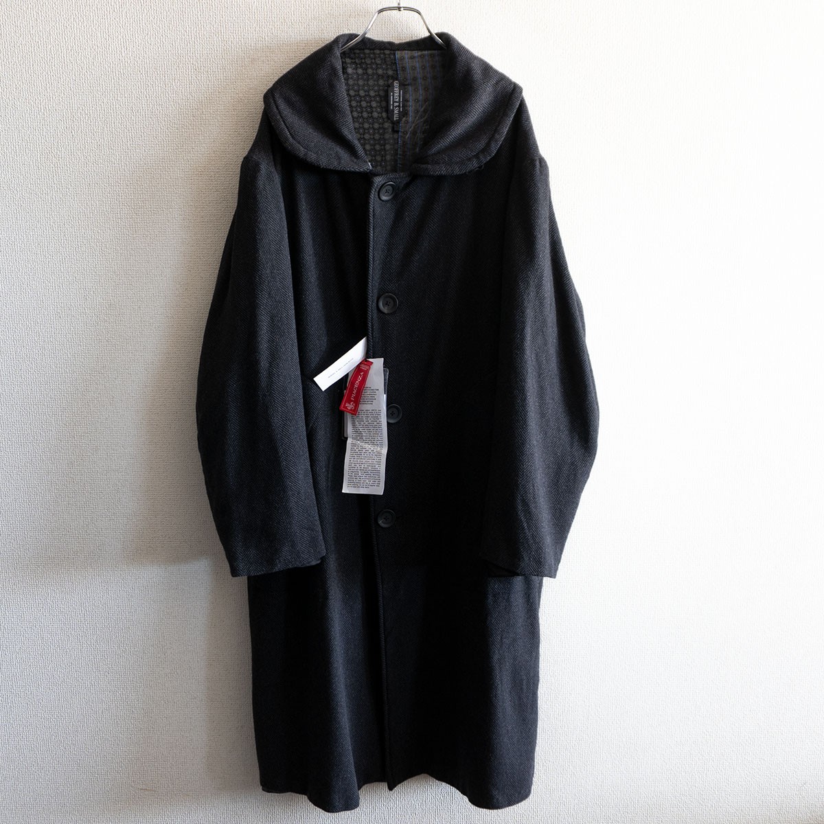 【極美品】GEOFFREY B. SMALL 【handmade fully-lined 4-button oversized coat】S コート ジェフリービースモール 26010610
