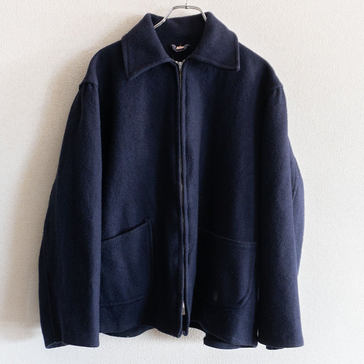 【50S～60S/ビッグサイズ】Vintage 【ウール スポーツジャケット】42 50年代 60年代 ヴィンテージ ネイビー 26010776