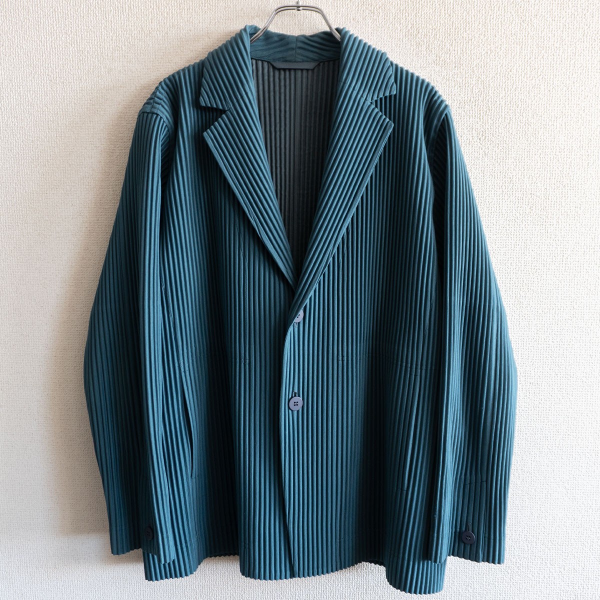 【美品】 HOMME PLISSE ISSEY MIYAKE【プリーツ ジャケット】2 オムプリッセ イッセイミヤケ 26010759